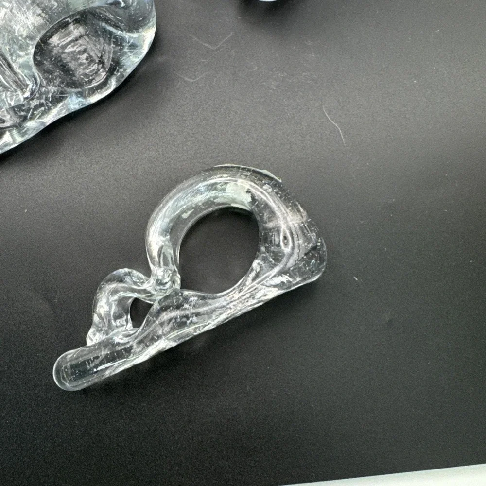 Set of 8 NEW VTG Lead‎ Crystal Napkin Rings W Germany Holders Glas Von Marion